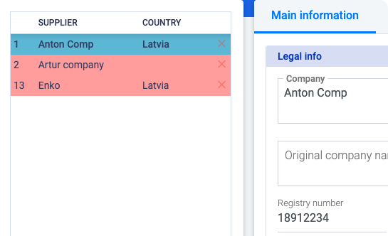 Supplier Section